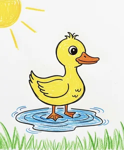 65+ Cute Duck Drawing Ideas: Simple and Adorable Sketches for All Ages - image 5