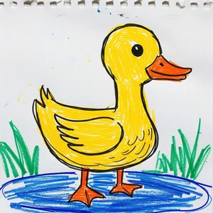65+ Cute Duck Drawing Ideas: Simple and Adorable Sketches for All Ages - image 23