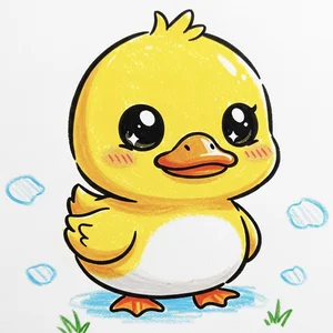 65+ Cute Duck Drawing Ideas: Simple and Adorable Sketches for All Ages - image 12