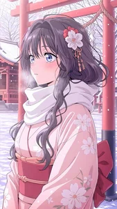 Kaoruko Waguri Gallery: Pure and Sweet Anime-Style Aesthetic Wallpapers - image 3