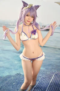 Cosplay Spotlight: ZinieQ's Stunning Keqing Bikini Transformation - image 3