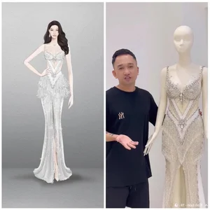 Close-Up of Le Hoang Phuong's Stunning Coronation Gown - image 3