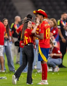 Who is the Mystery Girl Celebrating with Lamine Yamal After Spain's EURO 2024 Victory? - image 4